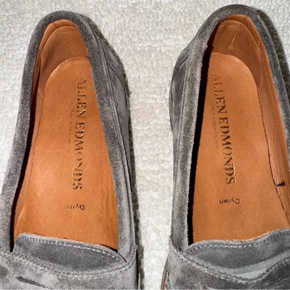EUC! Allen Edmonds Dylan Penny Loafer Gray Suede Men’s Size 9 D - Picture 4 of 11